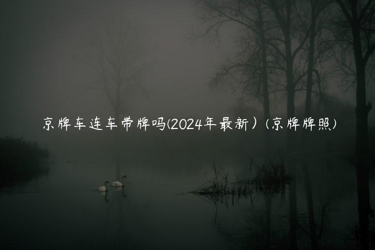 京牌车连车带牌吗(2024年最新）(京牌牌照)