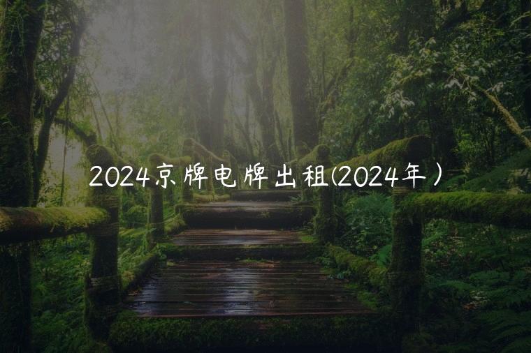 2024京牌电牌出租(2024年）