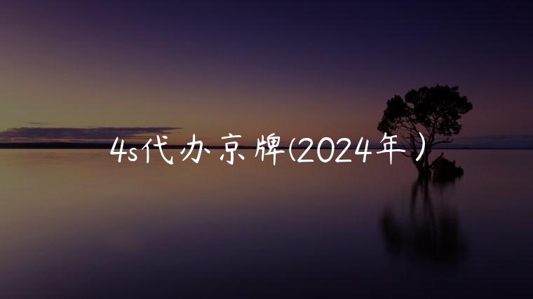 4s代办京牌(2024年）