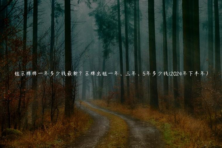 租京牌牌一年多少钱最新？京牌出租一年、三年、5年多少钱(2024年下半年）