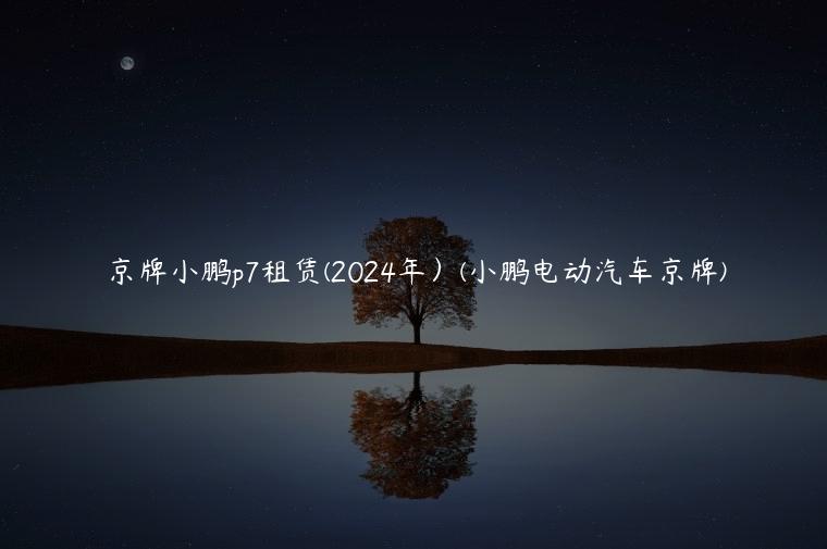 京牌小鹏p7租赁(2024年）(小鹏电动汽车京牌)