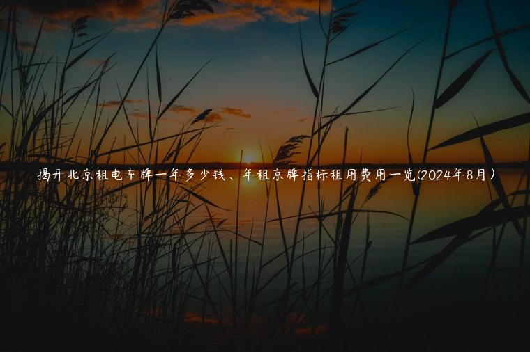 揭开北京租电车牌一年多少钱、年租京牌指标租用费用一览(2024年8月）