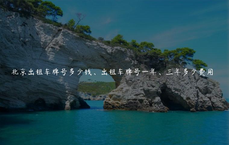 北京出租车牌号多少钱、出租车牌号一年、三年多少费用