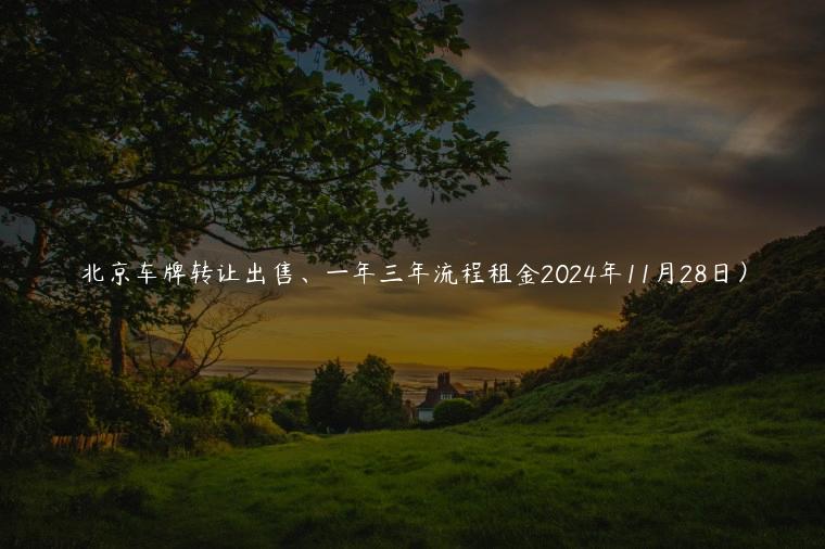 北京车牌转让出售、一年三年流程租金2024年11月28日）