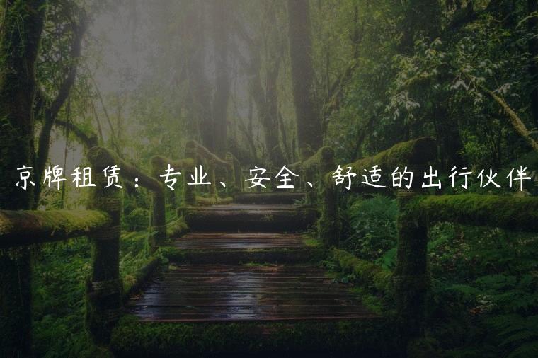 京牌租赁：专业、安全、舒适的出行伙伴