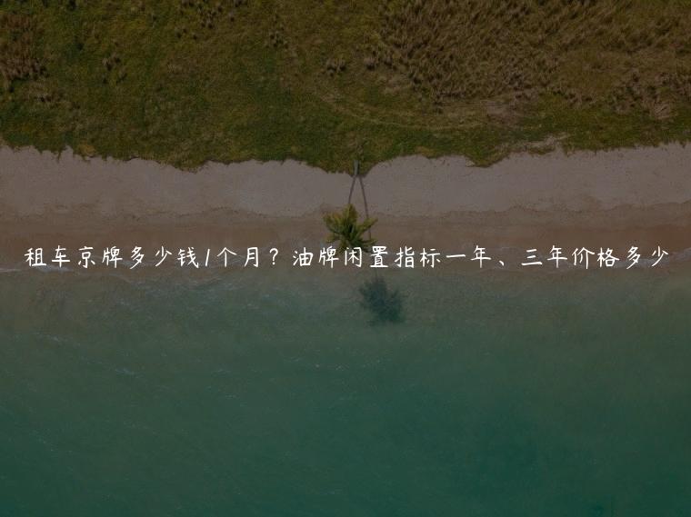 租车京牌多少钱1个月？油牌闲置指标一年、三年价格多少