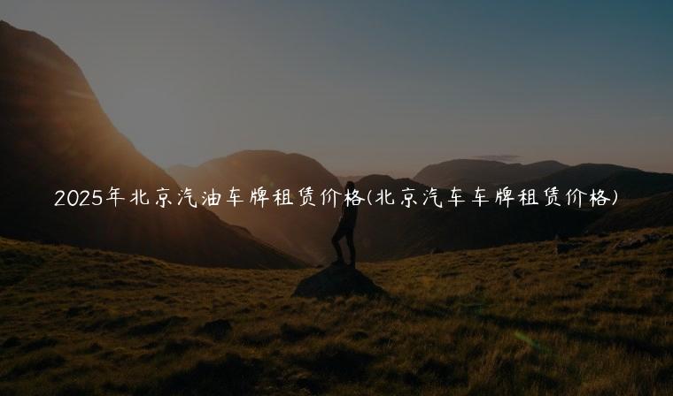 2025年北京汽油车牌租赁价格(北京汽车车牌租赁价格)