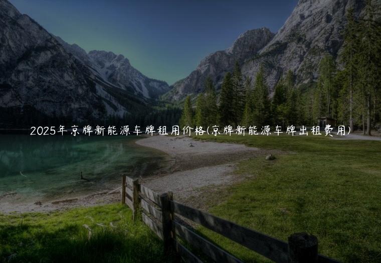 2025年京牌新能源车牌租用价格(京牌新能源车牌出租费用)