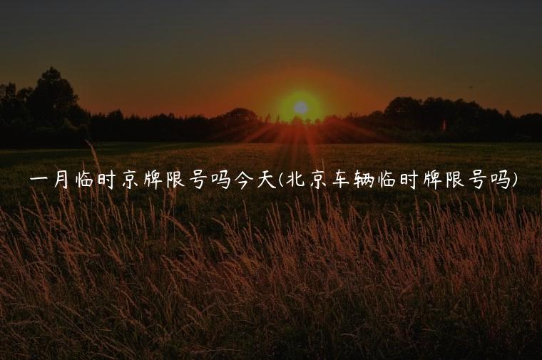 一月临时京牌限号吗今天(北京车辆临时牌限号吗)