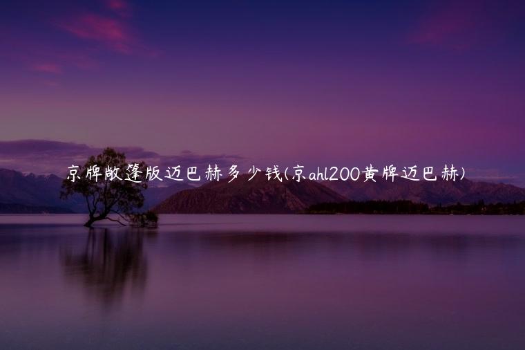 京牌敞篷版迈巴赫多少钱(京ahl200黄牌迈巴赫)