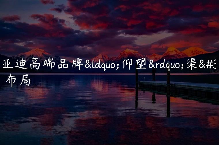 比亚迪高端品牌“仰望”渠道布局
