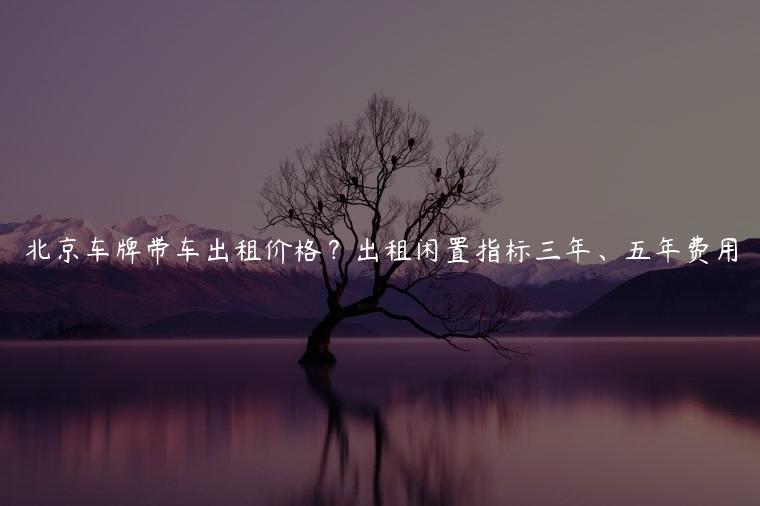 北京车牌带车出租价格？出租闲置指标三年、五年费用