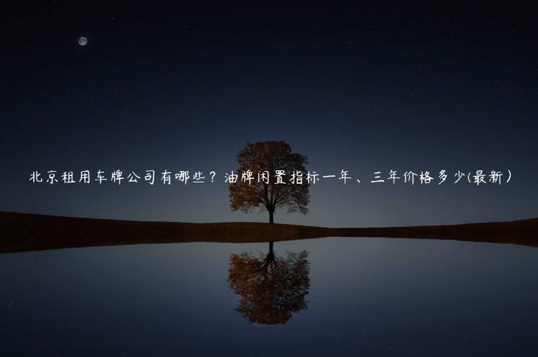 北京租用车牌公司有哪些？油牌闲置指标一年、三年价格多少(最新）