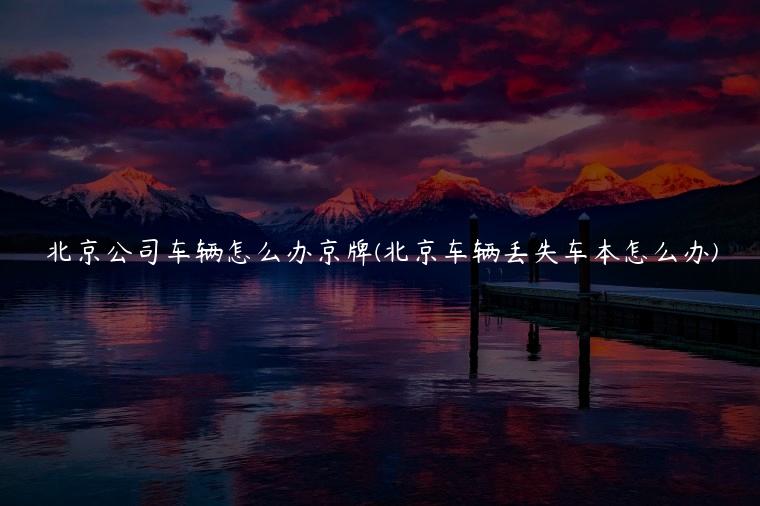 北京公司车辆怎么办京牌(北京车辆丢失车本怎么办)