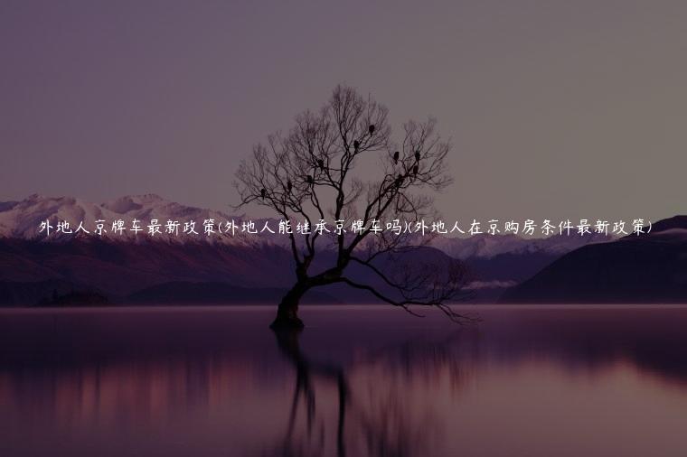 外地人京牌车最新政策(外地人能继承京牌车吗)(外地人在京购房条件最新政策)