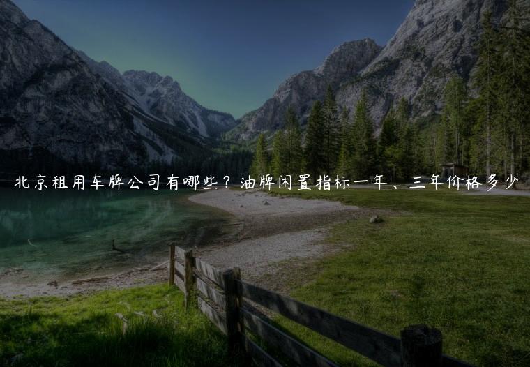 北京租用车牌公司有哪些？油牌闲置指标一年、三年价格多少