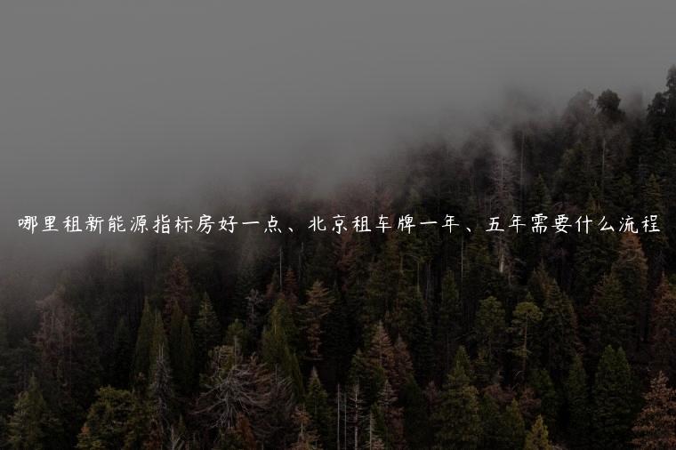 哪里租新能源指标房好一点、北京租车牌一年、五年需要什么流程