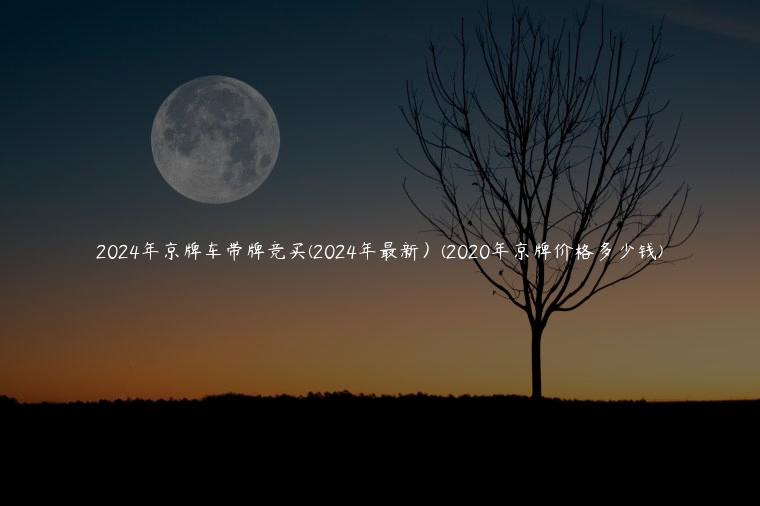 2024年京牌车带牌竞买(2024年最新）(2020年京牌价格多少钱)