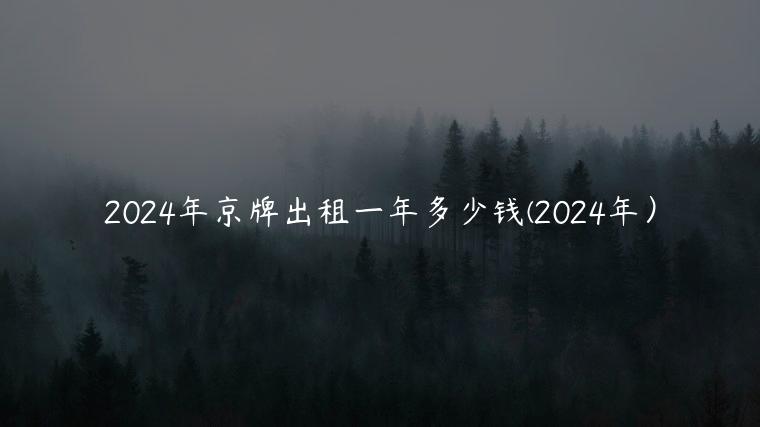 2024年京牌出租一年多少钱(2024年）