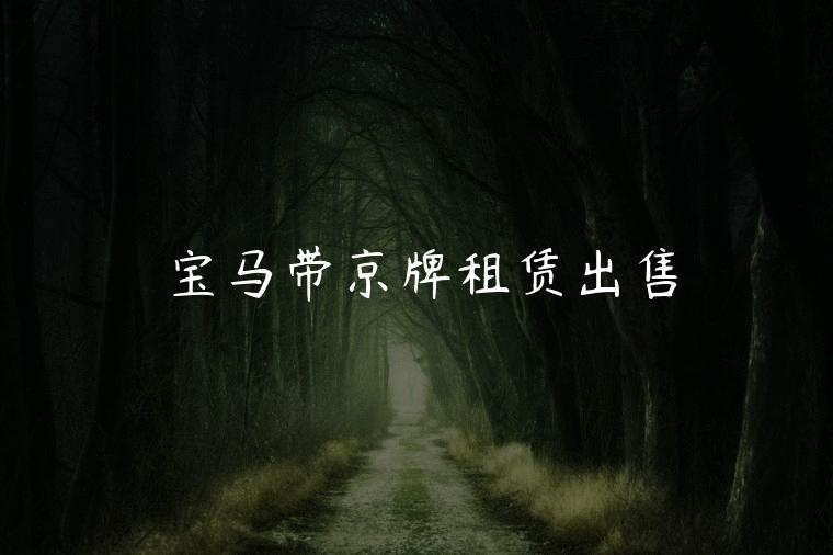 宝马带京牌租赁出售