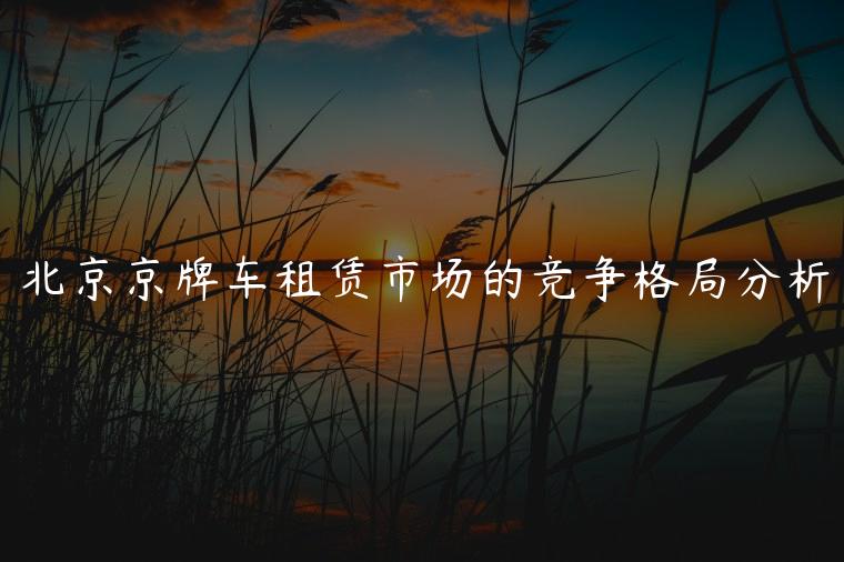 北京京牌车租赁市场的竞争格局分析
