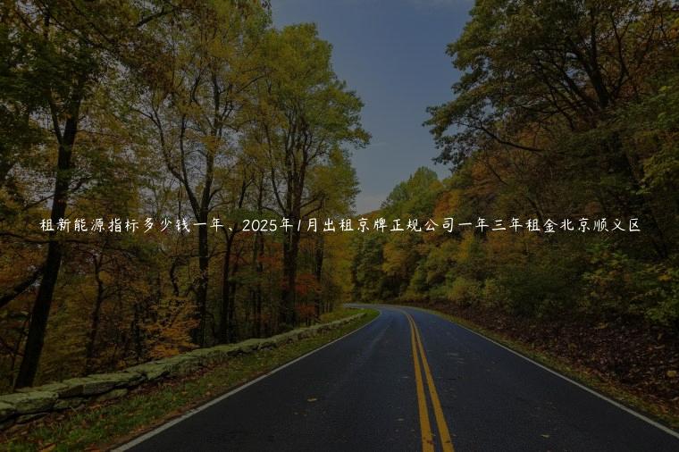 租新能源指标多少钱一年、2025年1月出租京牌正规公司一年三年租金北京顺义区