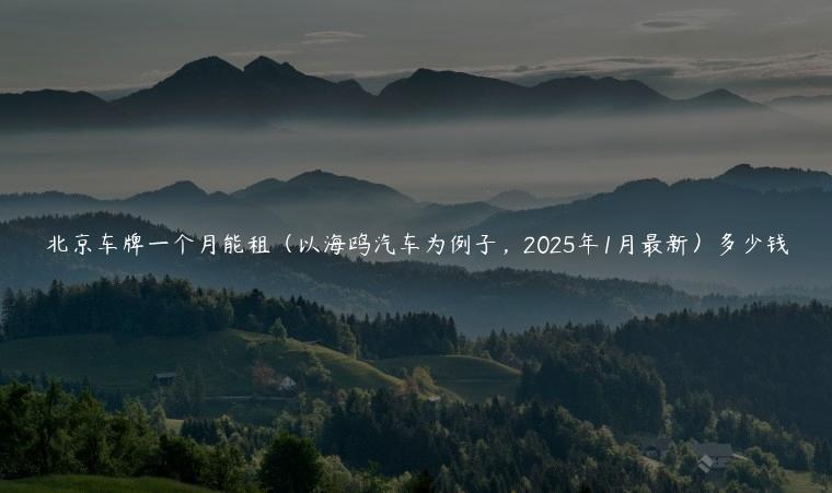 北京车牌一个月能租（以海鸥汽车为例子，2025年1月最新）多少钱