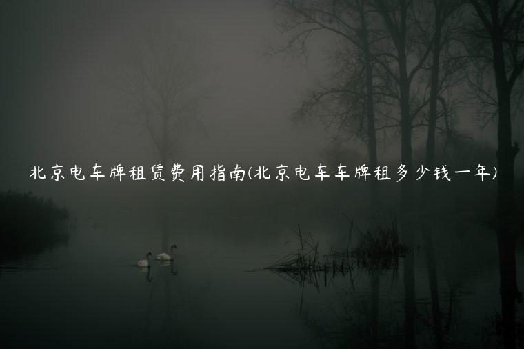 北京电车牌租赁费用指南(北京电车车牌租多少钱一年)
