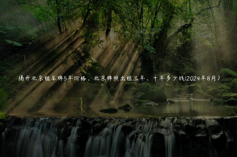 揭开北京租车牌5年价格、北京牌照出租三年、十年多少钱(2024年8月）