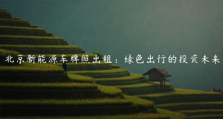 北京新能源车牌照出租：绿色出行的投资未来